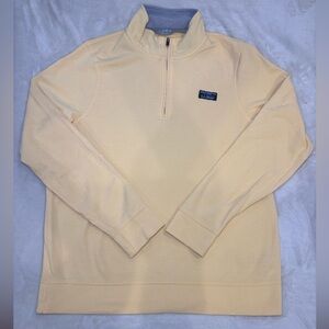 L.L. Bean Men's Light Yellow Zip-Up Sweater